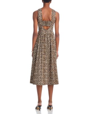 Sleeveless Animal Print Midi Dress - Exclusive