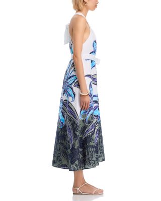 Regal Blooms Halter Dress