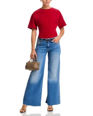 The Lil Roller Fray Wide Leg Jeans in Fan Favorite 