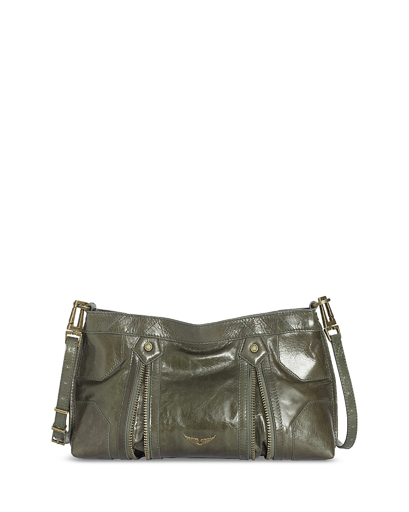 Zadig & Voltaire Sunny Mood Vintage Patent Crossbody Bag In Green