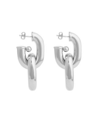 XL Link Double Hoop Earrings