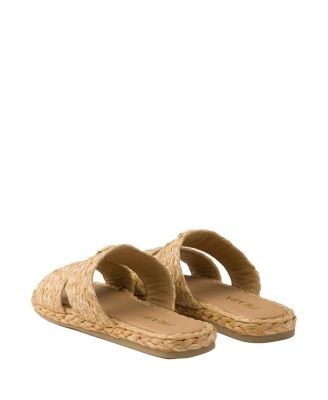  Women's Raffia Slides