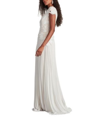 Cassiel Pleated Chiffon Gown