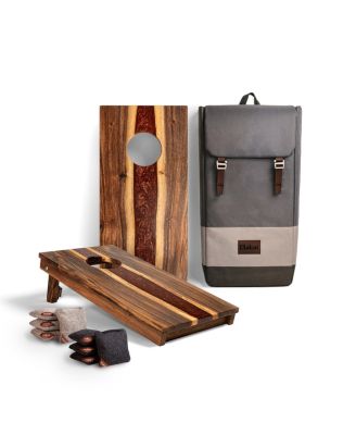 1ft x 2ft River Epoxy Resin with Live Edge Acacia Pathfinder ART Cornhole Board Sets