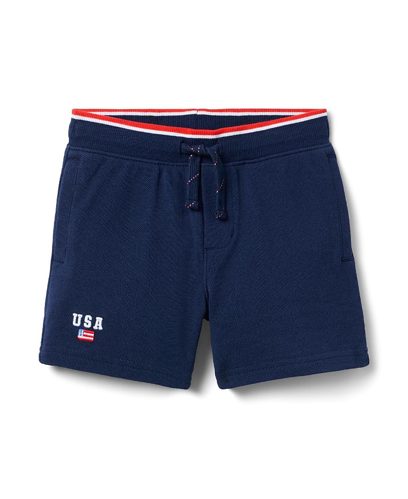 Janie And Jack Boys' Pique Pull On Short - Little Kid, Big Kid In Blue