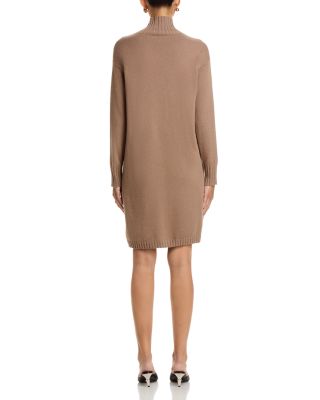 Diamante Trim Turtleneck Knit Dress