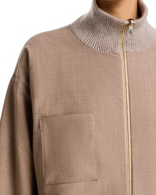 Bi Stretch Wool Blend Reversible Jacket