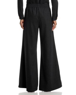 Wool Blend Wide Leg Pants
