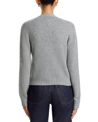 Wool Blend Rhinestone Cropped Cardigan