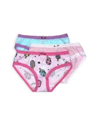 Esme - Girls' Stretch Lace Trim Underwear, 3 Pack - Little Kid, Big Kid