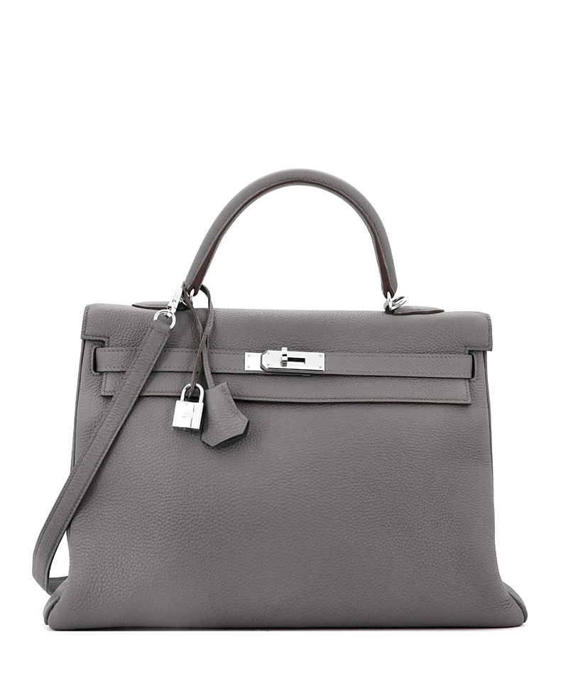 Pre-owned Pre-owned Hermes Hermes Kelly 35 Handbag Grey Togo With Palladium Hardware In Gray