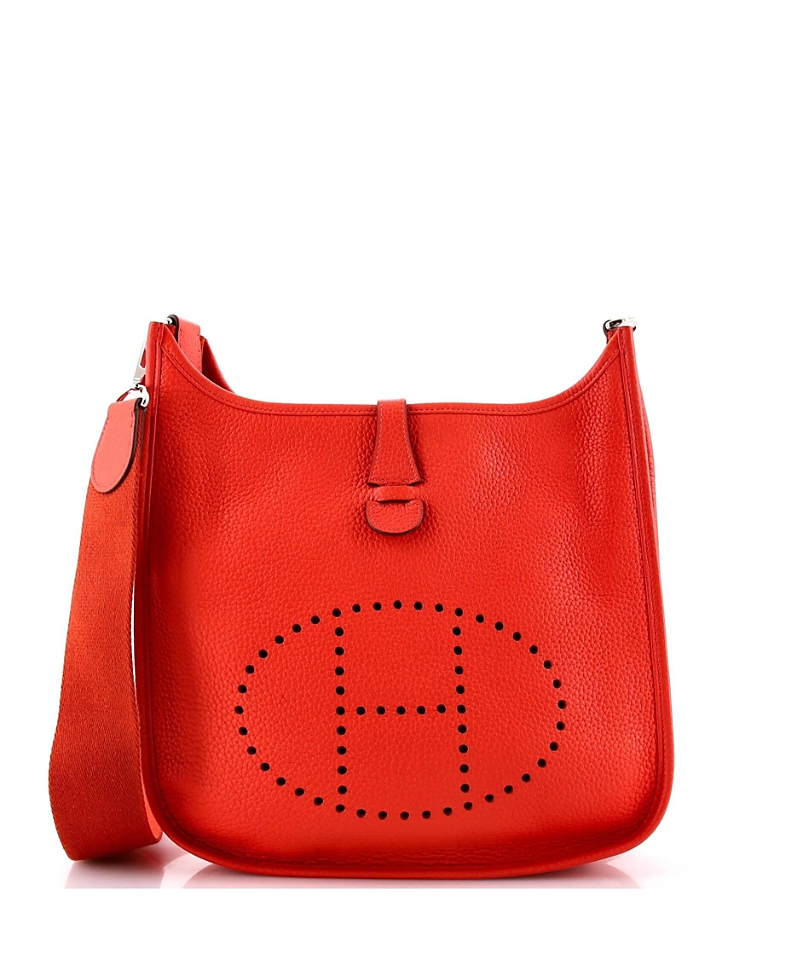 Pre-owned Pre-owned Hermes Hermes Pm Evelyne Bag Gen Iii Clemence In Red