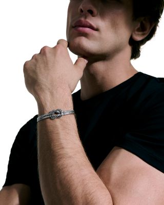 14K Yellow Gold & Sterling Silver Love Knot Bracelet, 7mm