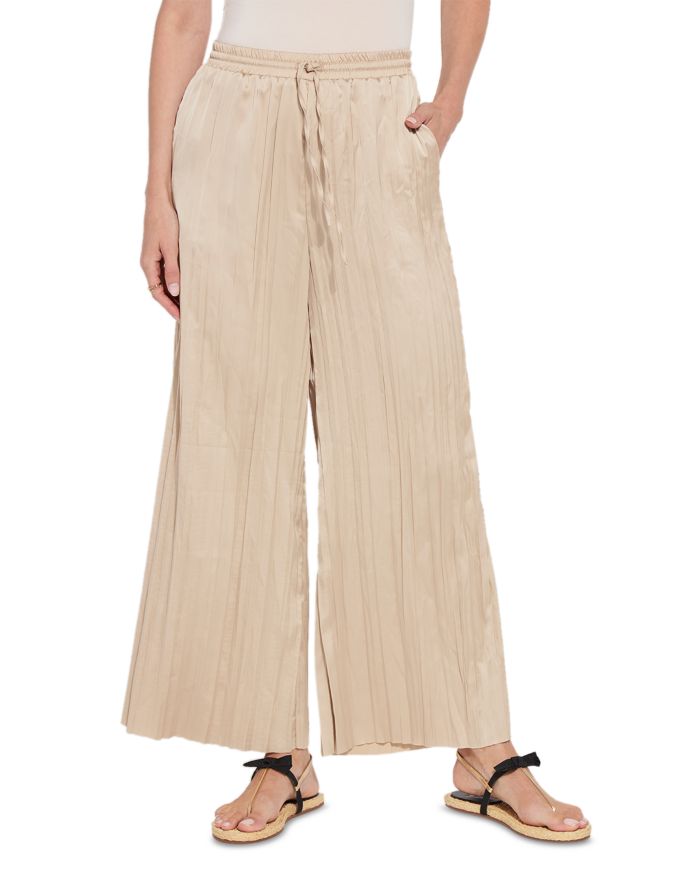 Packable Pleated Palazzo Pants