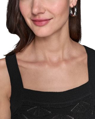 Fan Detail Sweater Tank Top