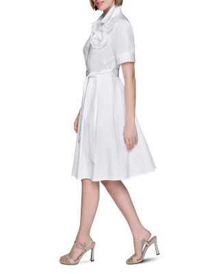 Flower Corsage Shirtdress