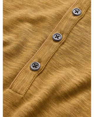 Biello Slim Fit Short Sleeve Henley Shirt  