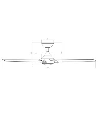 Smart Fans Zelda 60 in 3000K LED Indoor or Outdoor Smart Home Ceiling Fan