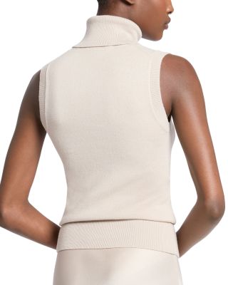 Cashmere Sleeveless Turtleneck Sweater