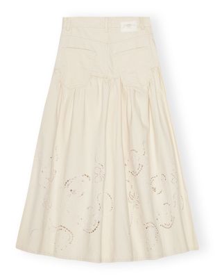 Broderie Anglaise Denim Skirt