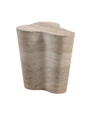 Slab Faux Marble Short Side Table