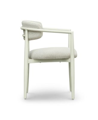 Annika Textured Fabric Outdoor Dining Arm Chair