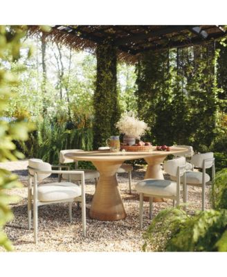 Annika Textured Fabric Outdoor Dining Chair