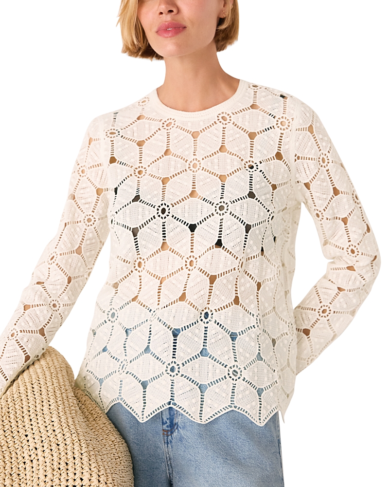 Whistles Crocheted Lace Top