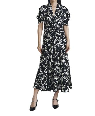 Ghost London Capri Crepe Floral Midi Dress