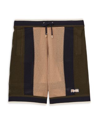 CHE REFRESH Crochet Color Block Shorts
