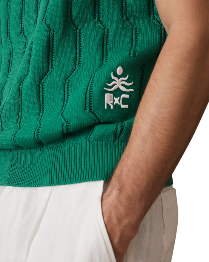 CHE SANTO Pointelle Knitted Vest