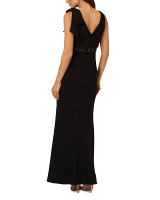 Beaded Crepe Popover Dress 