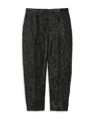 Demetra Floral Jacquard Pants 