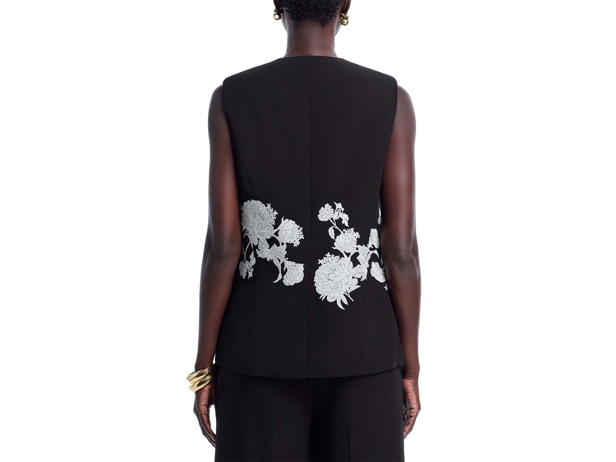 Isla Embroidered Sleeveless Jacket — Image 4