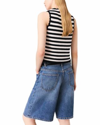 Denim Bermuda Shorts in Blue