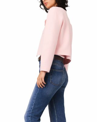 Topstitched Cropped Cardigan