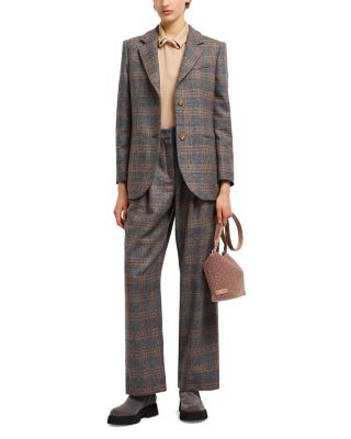 Icon Checkered Wool Blazer