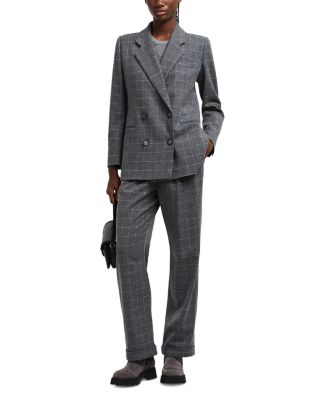 Icon Checkered Flannel Wool Blend Blazer
