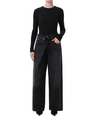 Vana Fold High Rise Wide Leg Jeans in Arcane
