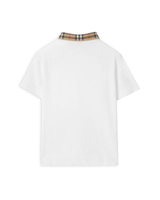 Boys' Check Collar Cotton Polo Shirt - Big Kid, Little Kid