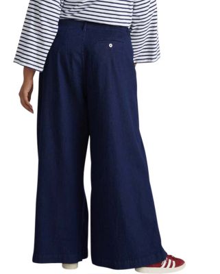 Plus Size Denim Wide Leg Pant