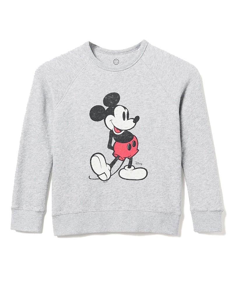 Junk Food Clothing Unisex Classic Mickey Raglan Fleece Sweatshirt - Little Kid, Big Kid