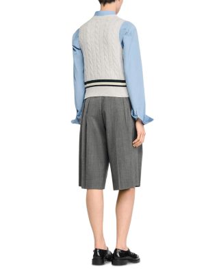 Wool Cashmere Cable Knit Vest