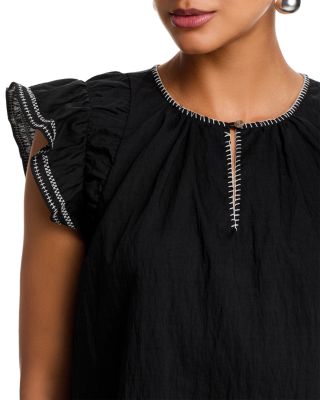 Sable Flutter Sleeve Top