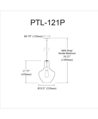 Large Petalite 1 Light Pendant