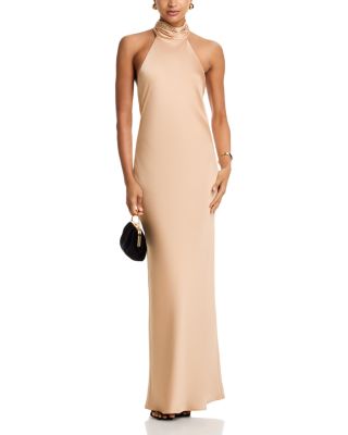 Tatiana Satin Halter Gown