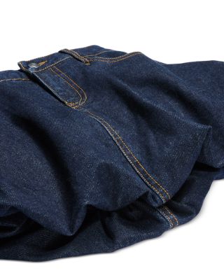 Girls' Denim Bubble Skirt, Big Kid