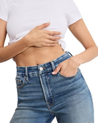 Soft Tech Good Waist Palazzo Jeans in Indigo 986