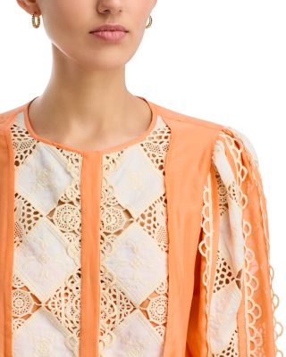 Novi Crocheted Lace Blouse