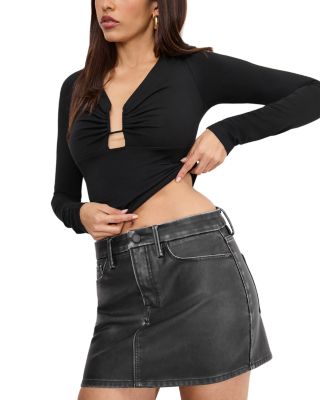 Faux Leather Good 90's Mini Skirt